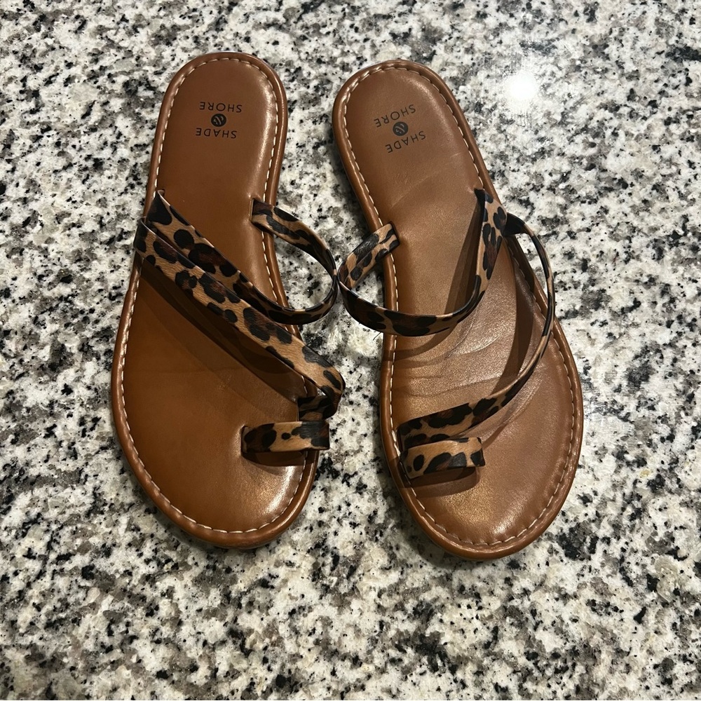 Leopard print sandals